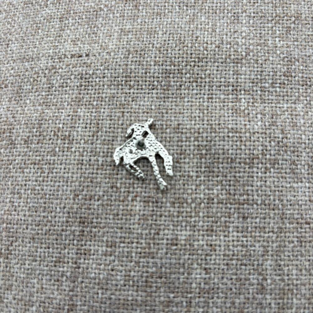 Vintage Silver Tone Cowboy Bucking Bronco Lapel Pin Western Rodeo Horse Tack